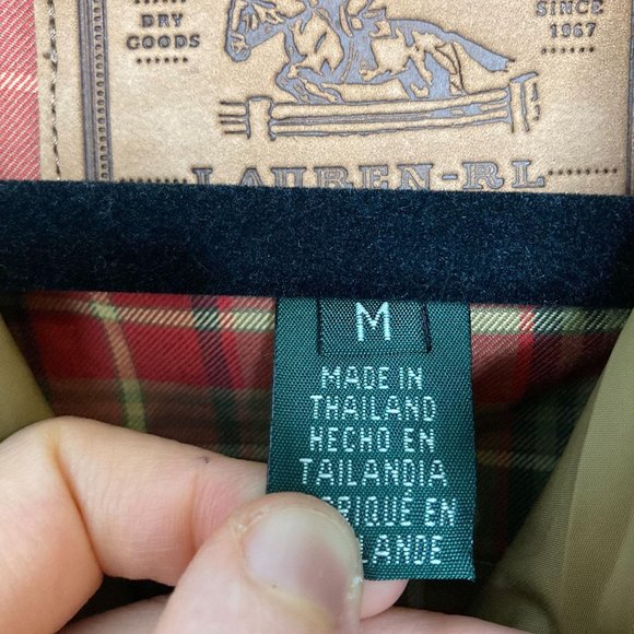 Lauren Ralph Lauren Tan Square Quilted Jacket M - Picture 8 of 14